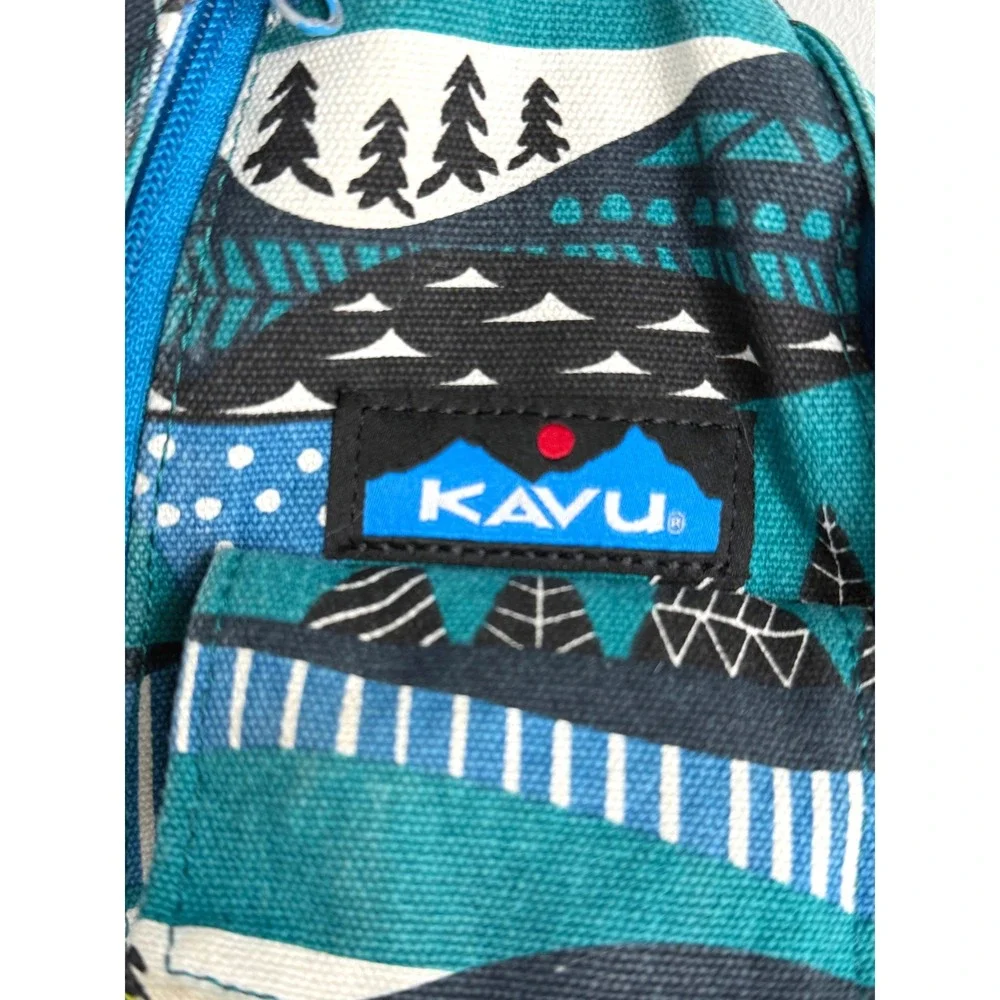 KAVU Teal Rope Bag Sling Backpack Unisex OS Outdoors Festival Concert Hiking